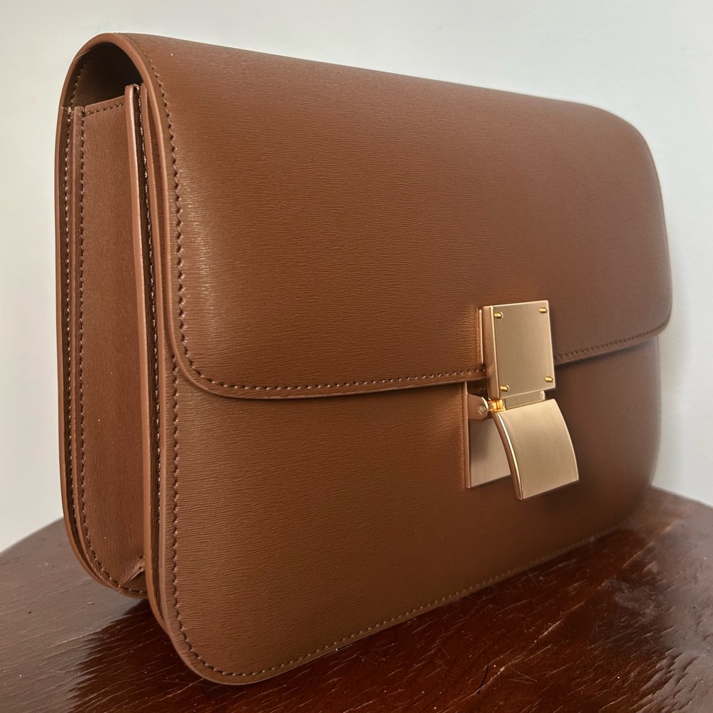 Brown Boxy Shoulder Bag